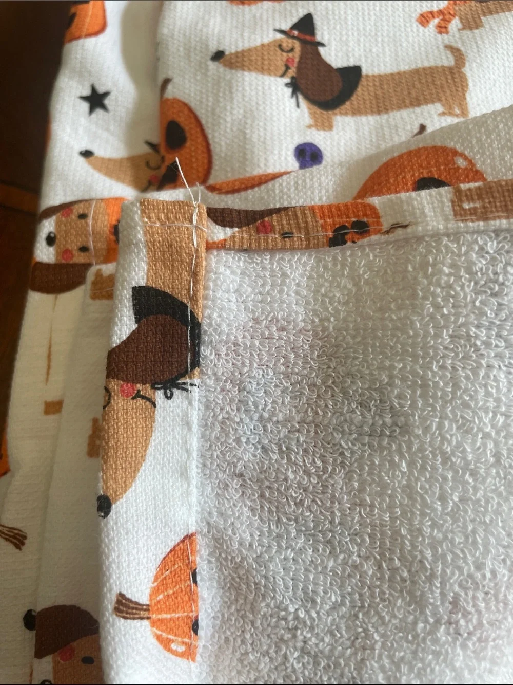Halloween dachshund Kitchen Towels